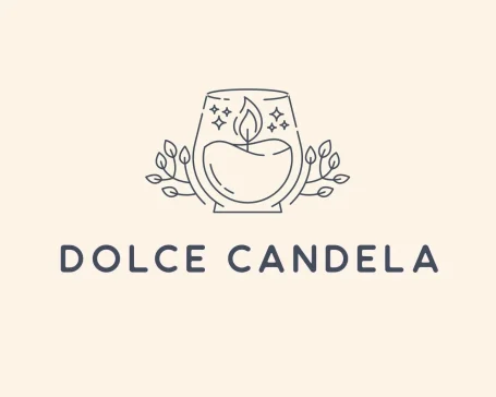 Logo Dolce Candela, vente de bougies artisanales et parfumées en ligne faites main 100% naturels made in France